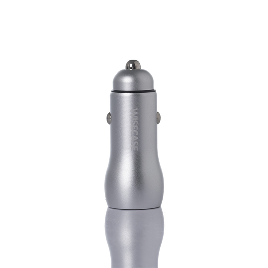 Wisecase 36W Dual USB Car Charge GRY