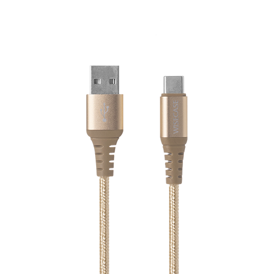 Wisecase 1.5M USB-C To USB-A Cable Gold