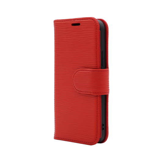 Wisecase iPhone 12/12 Pro Deluxe Wallet Folio Red