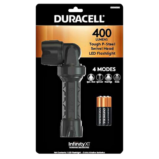 Duracell Flashlight 400 Lumens Steel Swivel