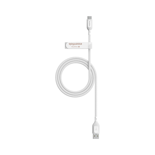 Mophie Essential USB-C to USB-A Cable, Braided, 1M, White