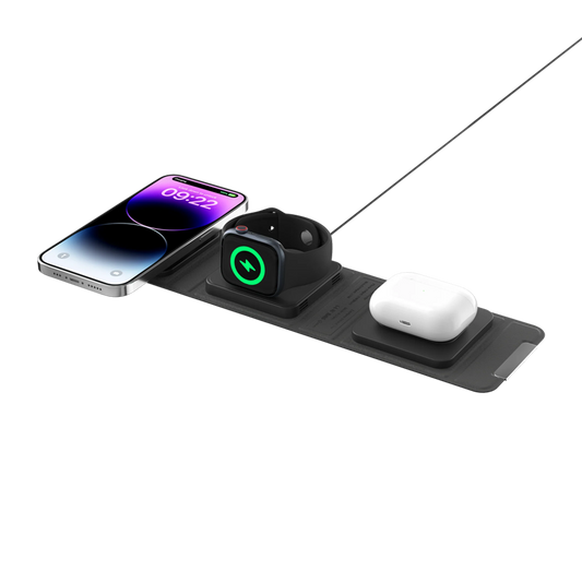 SwitchEasy Triocharge portable 3 in 1 Charger Black