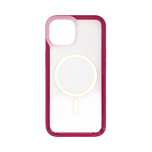 Wisecase iPhone 14 Plus Bump with MagSafe Clear+Pink