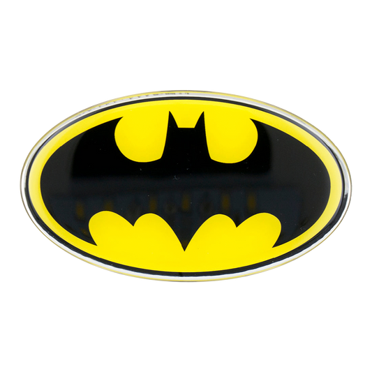FAN EMBLEMS BATMAN 1989 LOGO DECAL (BLACK, YELLOW AND CHROME)