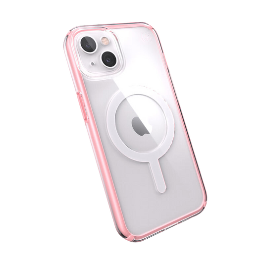 Speck iPhone 13 Presidio Perfect Clear Geo MagSafe Clear/Rosy Pink