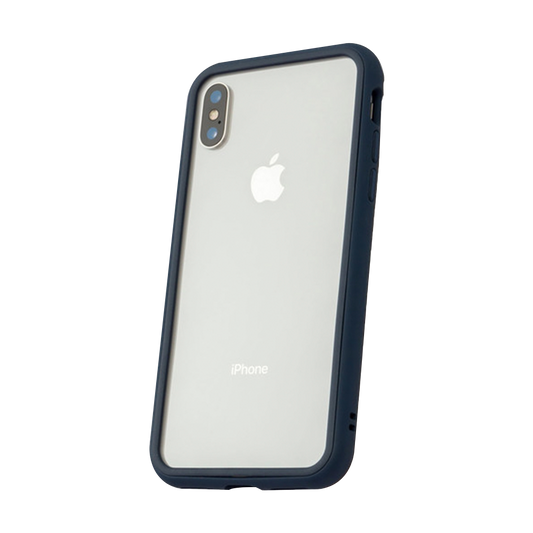 RhinoShield Mod case iPhone X - Dark Blue Frame / Clear Back Plate