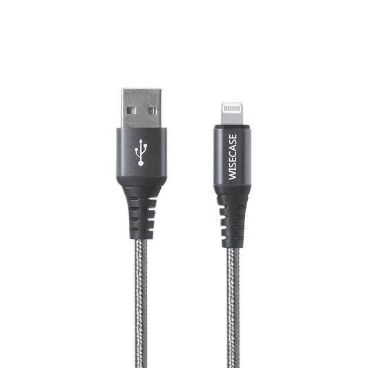 Wisecase 1.5M Lightning To USB Cable Grey