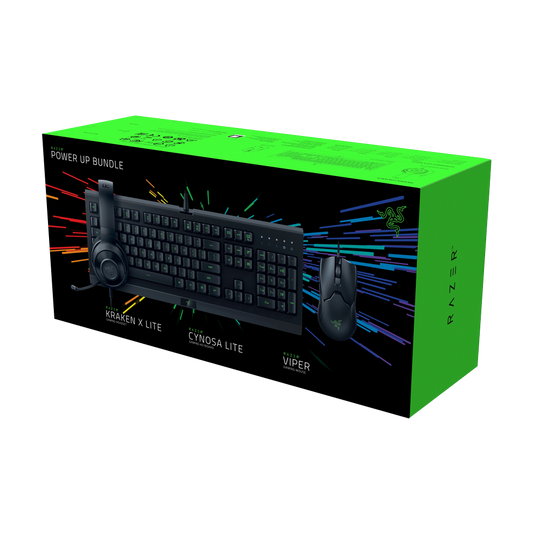 Razer Power Up Bundle - Cynosa Lite Viper and Kraken X lite - Black