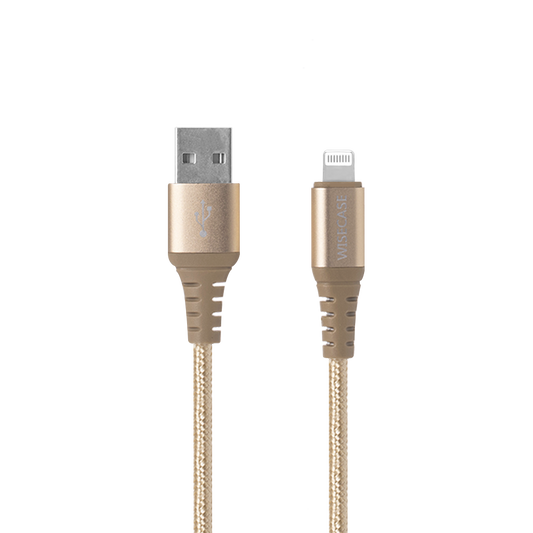 Wisecase 1.5M Lightning To USB Cable Gold