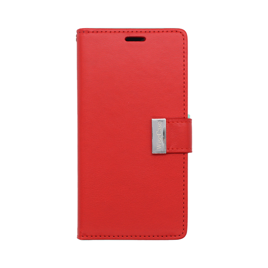 Wisecase iPhone 15 Pocket Diary Wallet Red