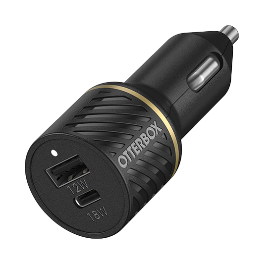 OtterBox Dual Port Car Charger USB-C/USB-A, Fast Charge