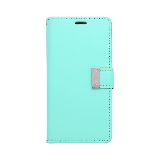Wisecase iPhone 15 Pocket Diary Wallet Cyan