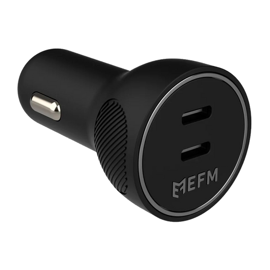 EFM 60W Dual Port Car Charger With Power Delivery and PPS Black