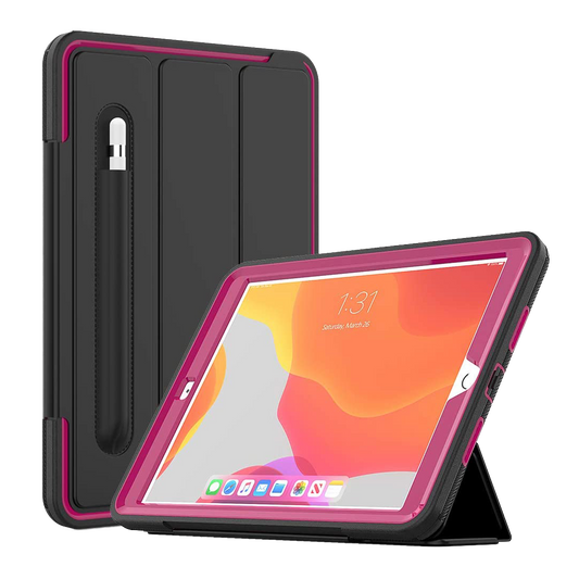 Wisecase iPad 10.2 2019/iPad8 10.2 2020 Heavy Duty Smart Folio with Stylus Pen Holder