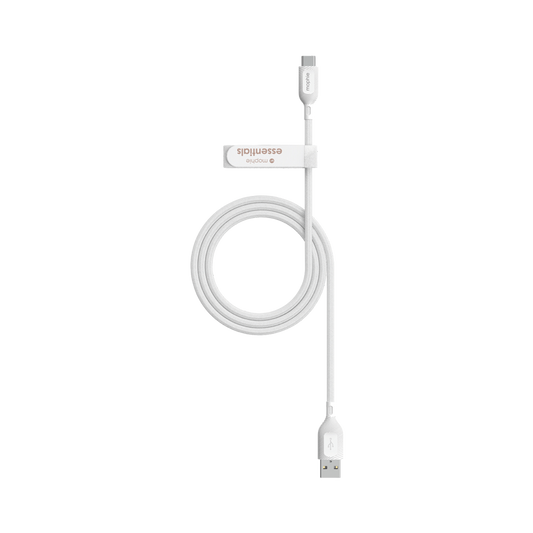 Mophie Essential USB-A to Lightning Cable, Braided, 2M, White