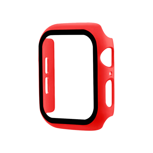 Watch 40MM Protective Glass Case Red