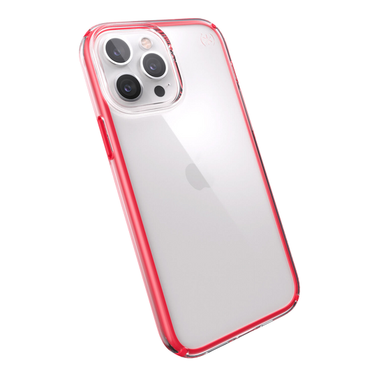 Speck Perfect Geo Red Case for iPhone 13 Pro Max 6.7 Clear/Unreal Red