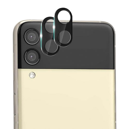 Doormoon Samsung Galaxy Flip3 Camera Tempered Glass Black