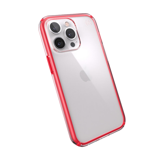 Speck Perfect Geo Red Case for iPhone 13 Pro 6.1 Clear/Unreal Red