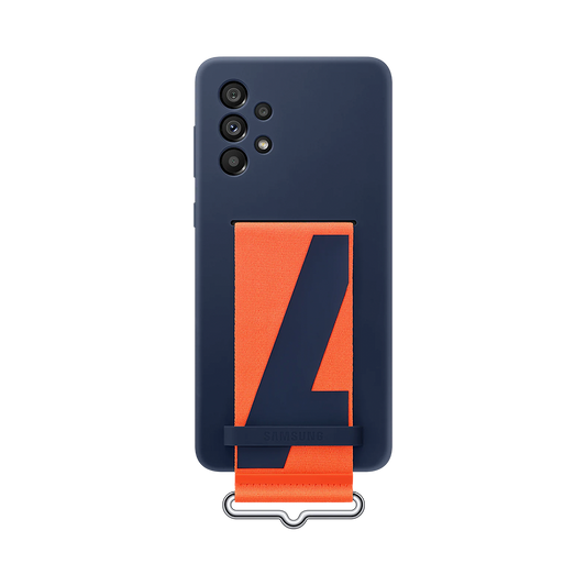 Samsung Silicone Cover with Strap Galaxy A73 5G Navy