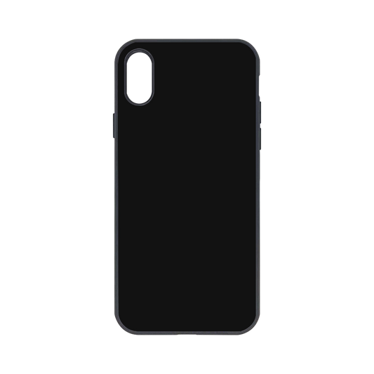 iPhone X Glass Back Case - Black