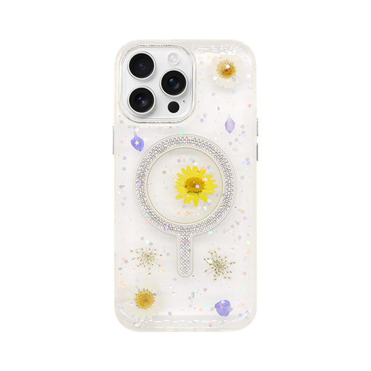 Wisecase iPhone 16 Pro Max Moda Print Magsafe Case Daisy