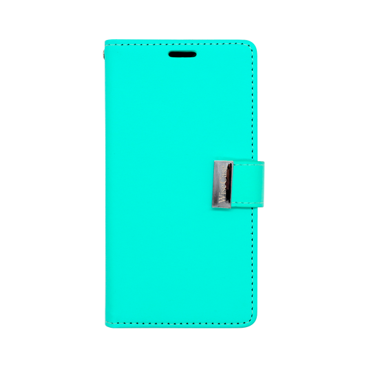 Wisecase iPhone 14 Pocket Diary Wallet Cyan