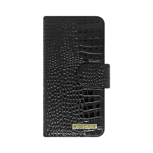 Samsung Galaxy S8 Crocodile Wallet - Black