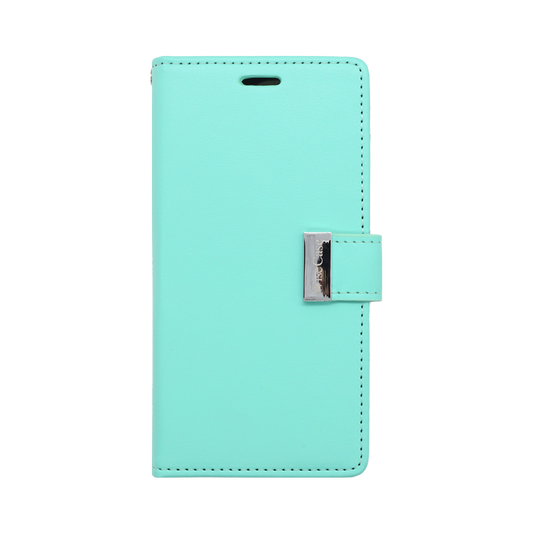 Wisecase iPhone 15 Pro Pocket Diary Wallet Cyan