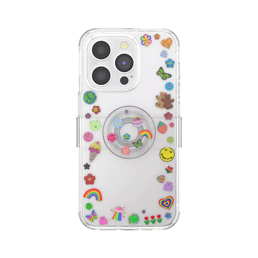 Popsockets PopCase Indie Stickers for iPhone 14 Pro Pink